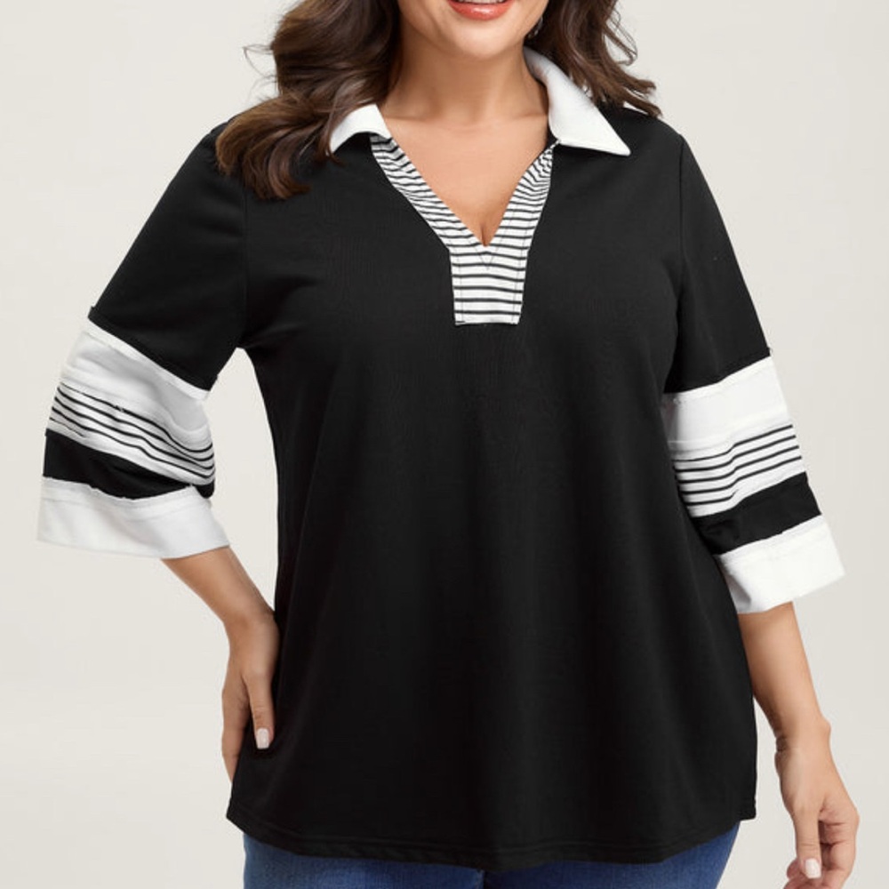 New: size 30 Black and White Women's Top